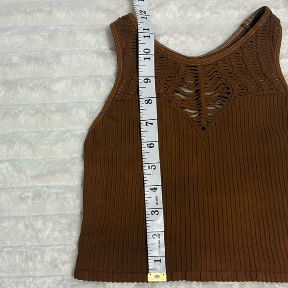 4/25$ FREE PEOPLE Intimately Crop Top Camisole Sleeveless Seamless Brown XS - Picture 5 of 5